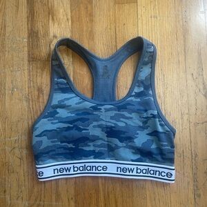 New Balance sports bra blue grey camo Sz Extra Large XL